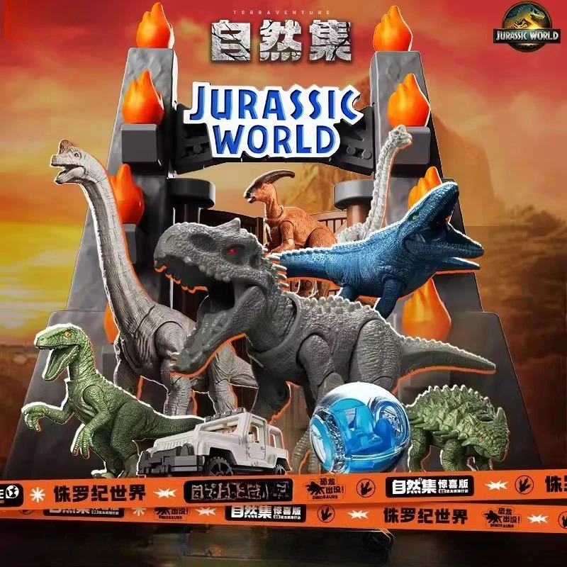 New Jurassic World Surprise Box 2 T-Rex Building Blocks Movable Joints Dinosaur Model Collectible Toy for Boys Gift