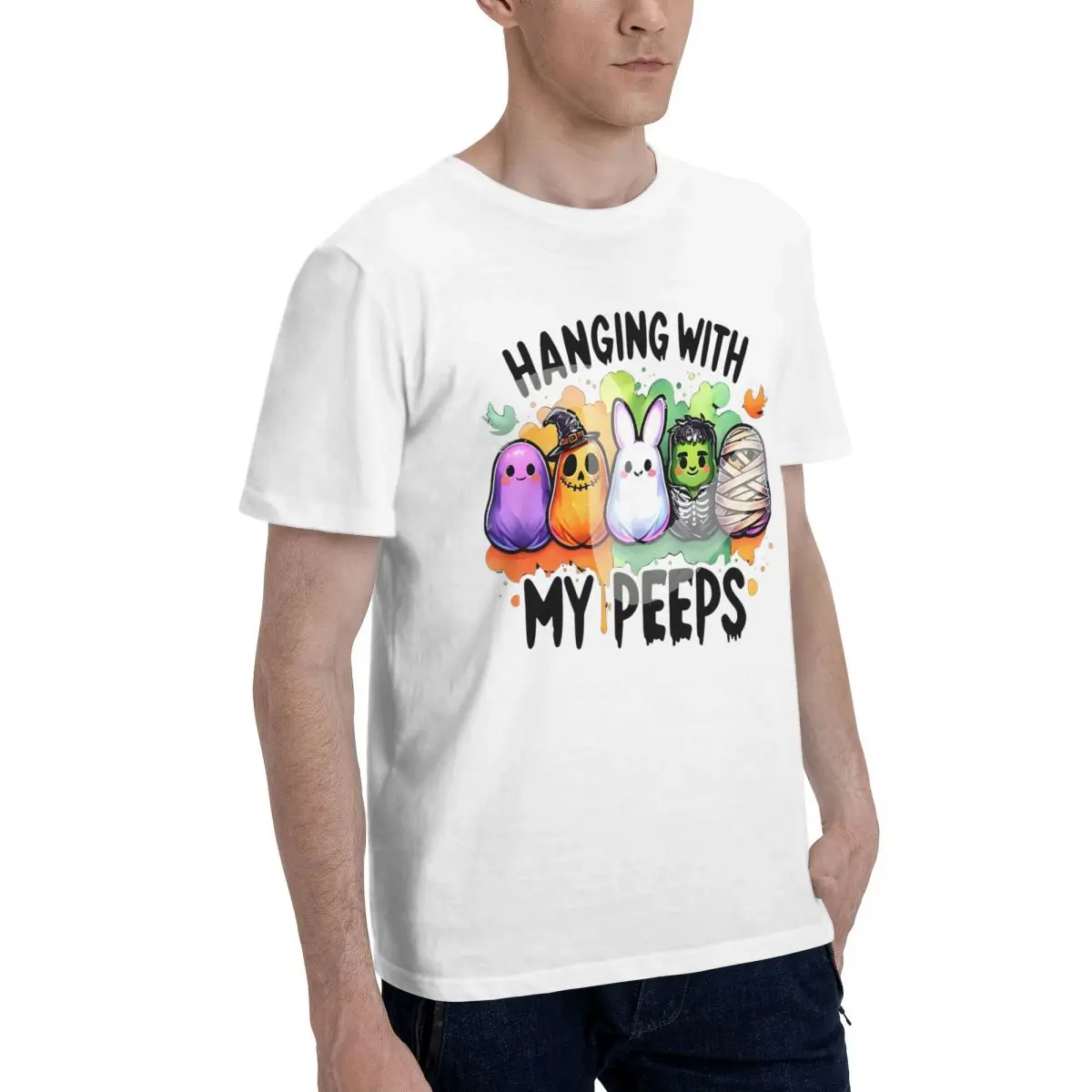 Movement Cute Halloween Monsters T-shirts Title Graphic Vintage Top quality Leisure USA Size