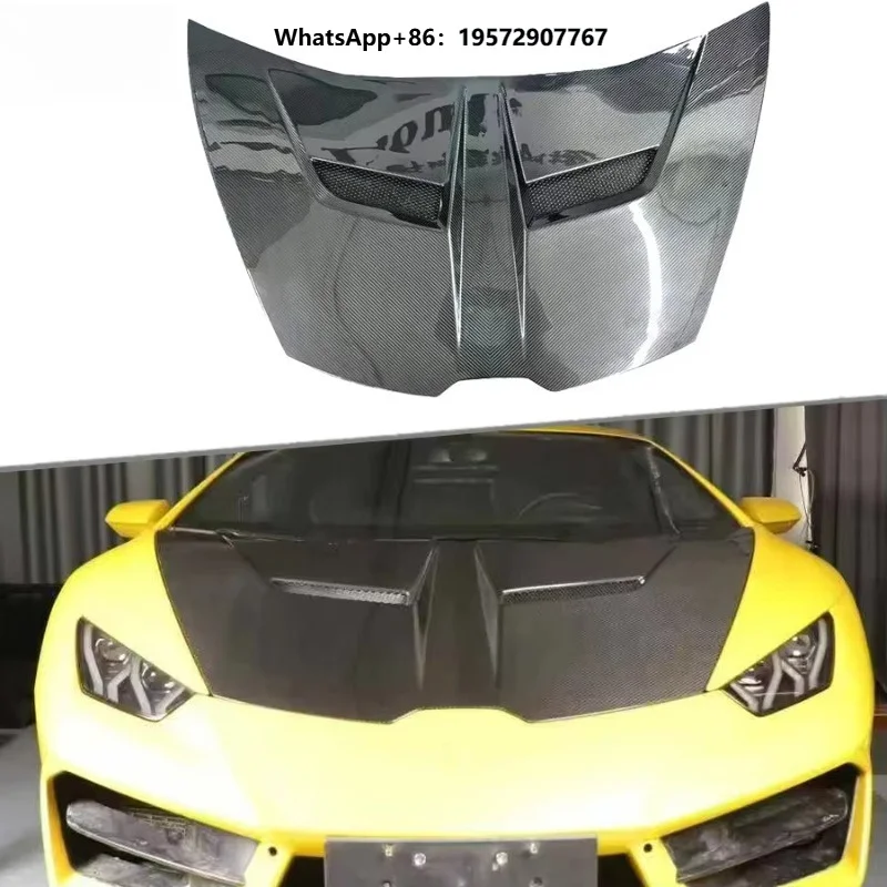 Real Carbon Fiber V Style Front Bonnet Hood for LP610 LP580 Carbon Hood Front Bonnet Car Accessories