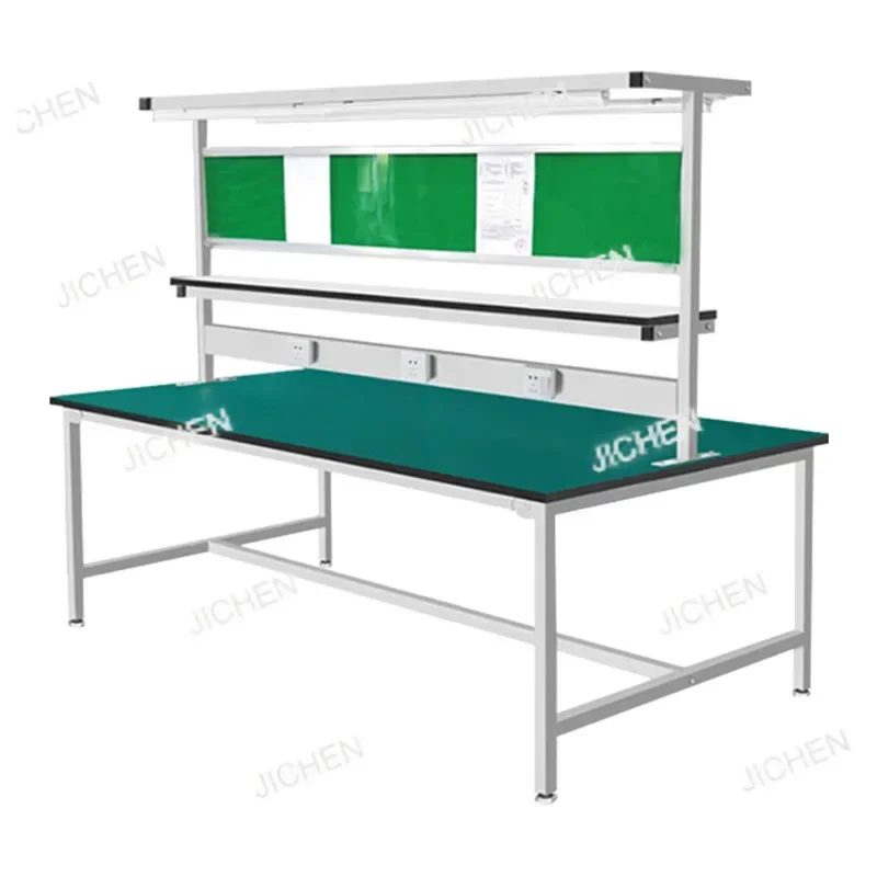 CSJC Light Workbench Anti-static Desktop Thickened Steel Factory Workshop Assembly Line Operator With Light Stand Inspection Ben