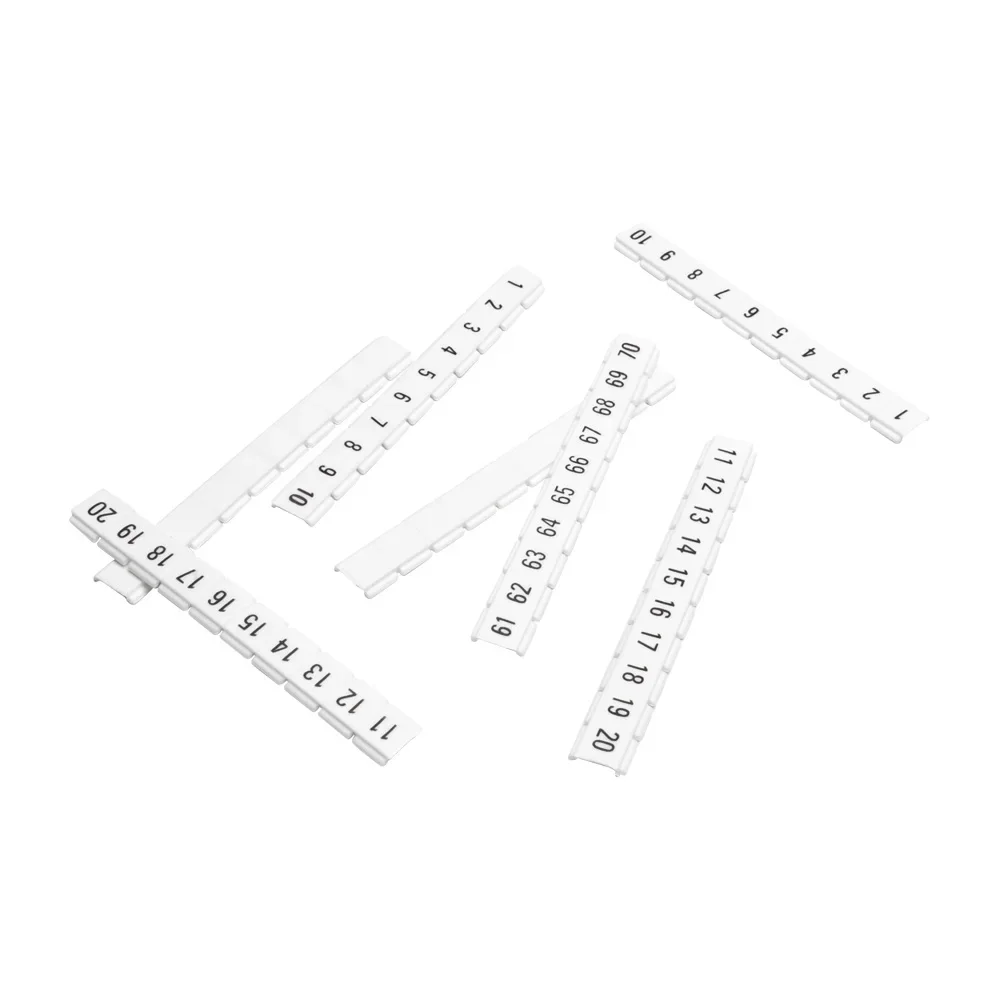 Zack Marker Strip ZBFM5 With Standard Number With Blank For STTB2.5 ST2.5-3L PT2.5-3L  PTTB 2.5 DIN Rail Terminal Block 10Pcs