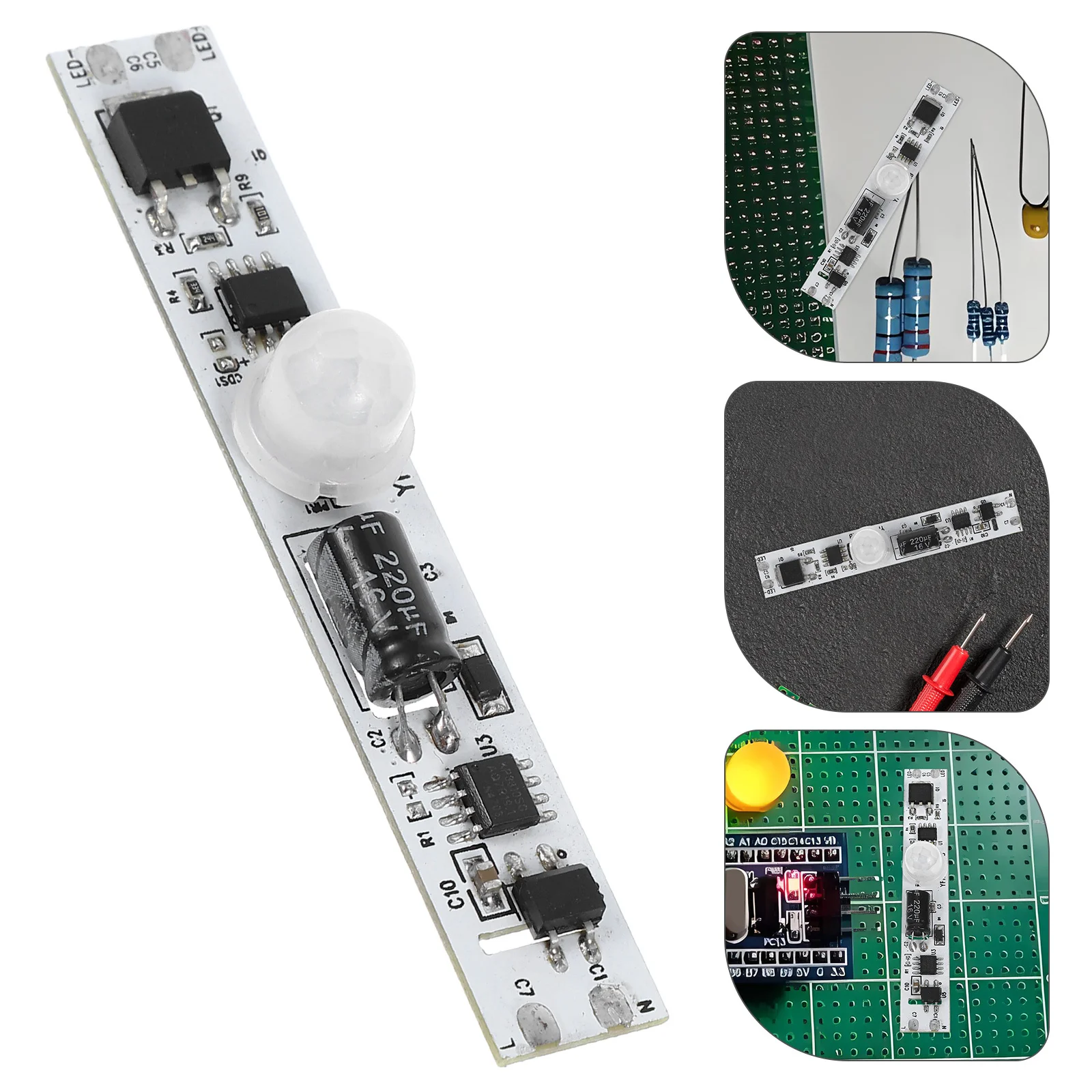 

Smart LED Strip Light Motion Sensor Module Recessed Type Human Body Detection No Power Source Needed for Indoor Lighting