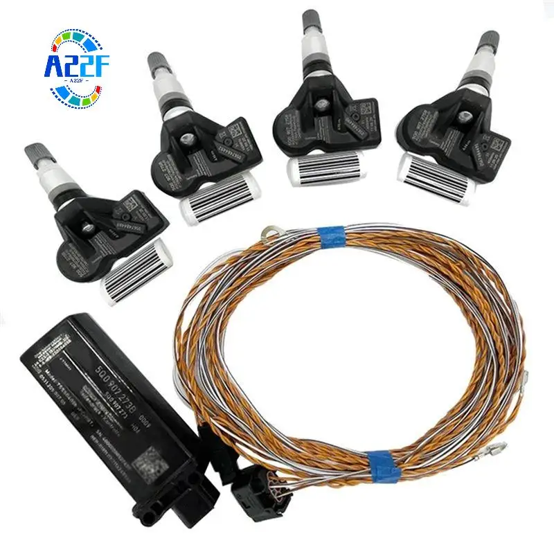 

A22F-TPMS Sensor 5Q0907273B + 5Q0907275B Tire Pressure Monitoring System Kit For MQB Touareg Tyre Air Monitor