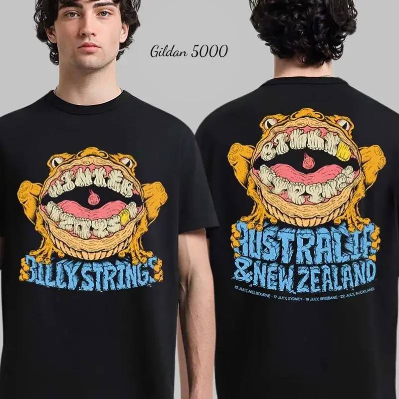 Billy Strings Australia And New Zealand 2025 Tour Exclusive Merchandise T-shirt