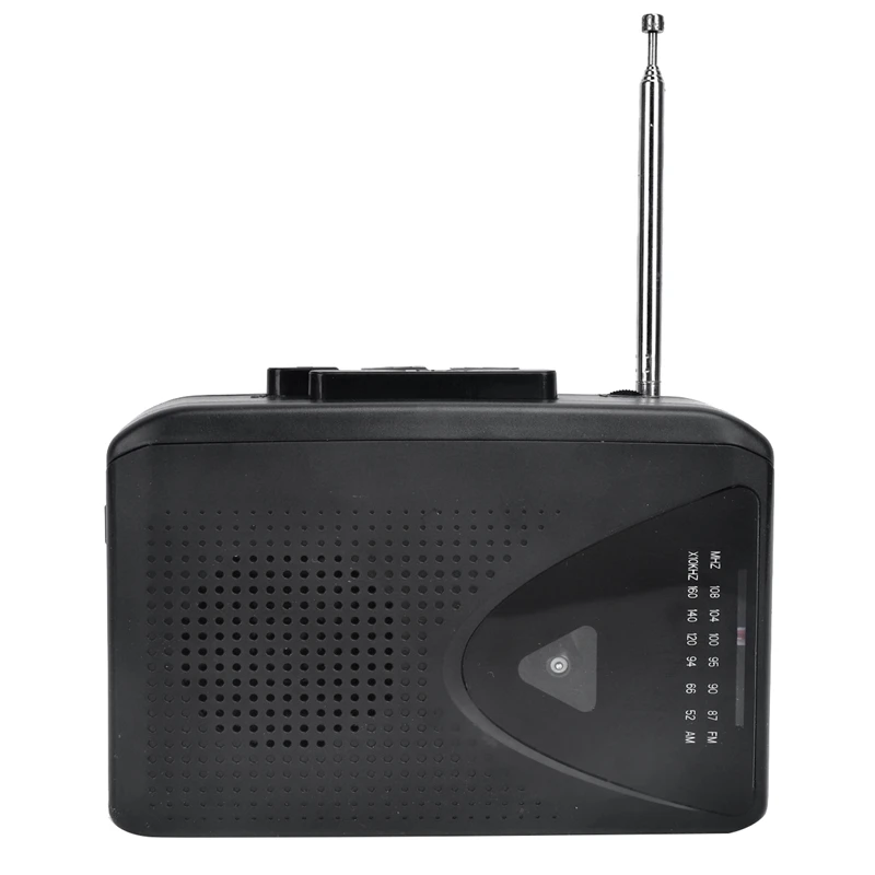 Reproductor de cinta de casete portátil, Walkman con altavoz incorporado, Radio AM/FM con conector para Eeadphone de 3,5 Mm, cinta estéreo,