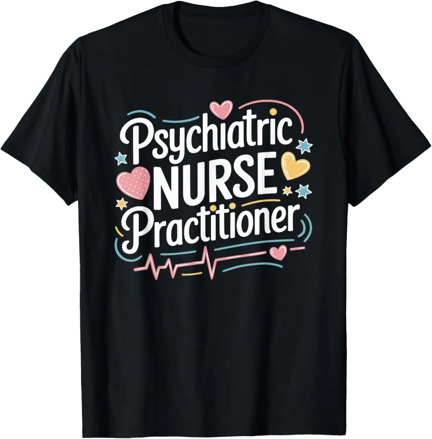Nursing Psychiatric Nurse Practitioner, PMHNP T-Shirt 100% Cotton Trendy Y2K Short-Sleeve Tee – Soft, Quick-Drying, & Moisture-Wicking; Ideal for Sports or Casual Wear; Great Gift for Christmas or Halloween.