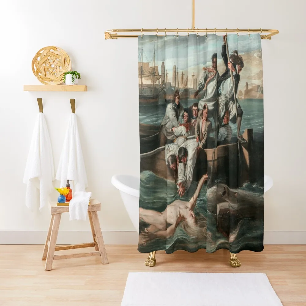 

John Singleton Copley - Watson and the Shark Shower Curtain Waterproof Bathroom Shower Bathroom Decor Curtain