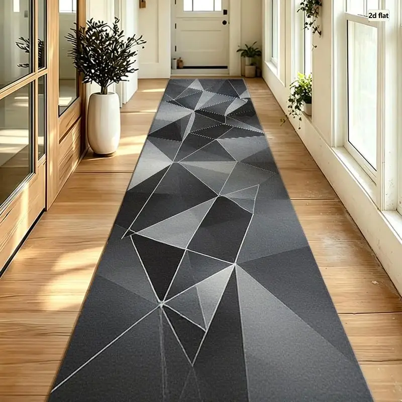 1 Piece Low-Poly Geometric Gray Carpet, Soft And Comfortable, Suitable For All Seasons, Lightweight And Easy To Maintain, Home Decor, Living Room, Bedroom, Office, Dining Area, Room Decor, Ideal For Winter And Autumn