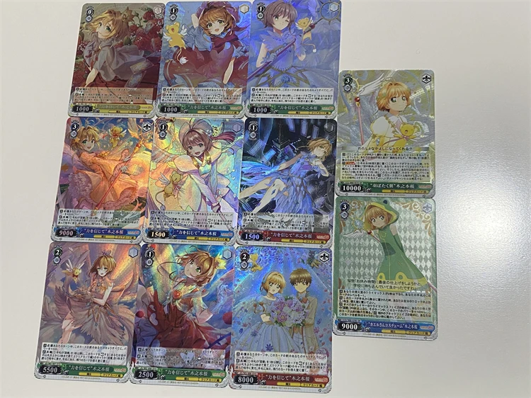 11pcs/set Card Captor Sakura self-control refraction Flash card Collect Trading signature anime gift cartoon