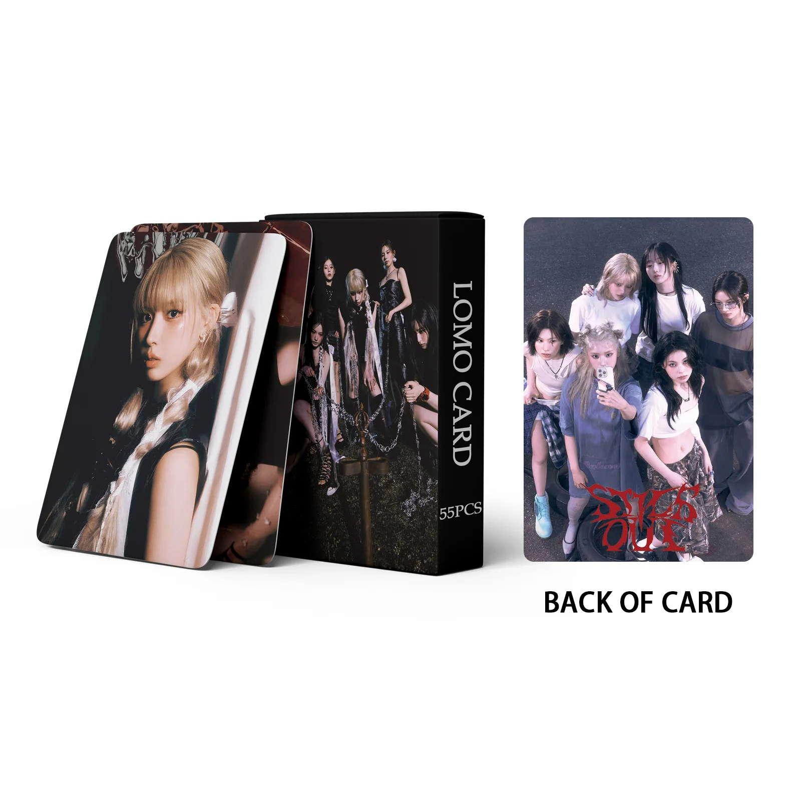 55 шт./компл. NMIXX LOMO Cards New Album Fe3O4: STICK OUT HD Print Photo Cards LILY HAEWON SULLYOON BAE JIWOO KYUJIN Fans Gifts