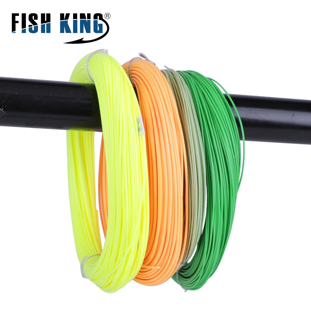 FISH KING 100FT/30.5M Top Tip Sinking Fly Fishing Line WF4F-WF8F Weight Forward Fly Line Inner Braided Pe Line Outside Pvc