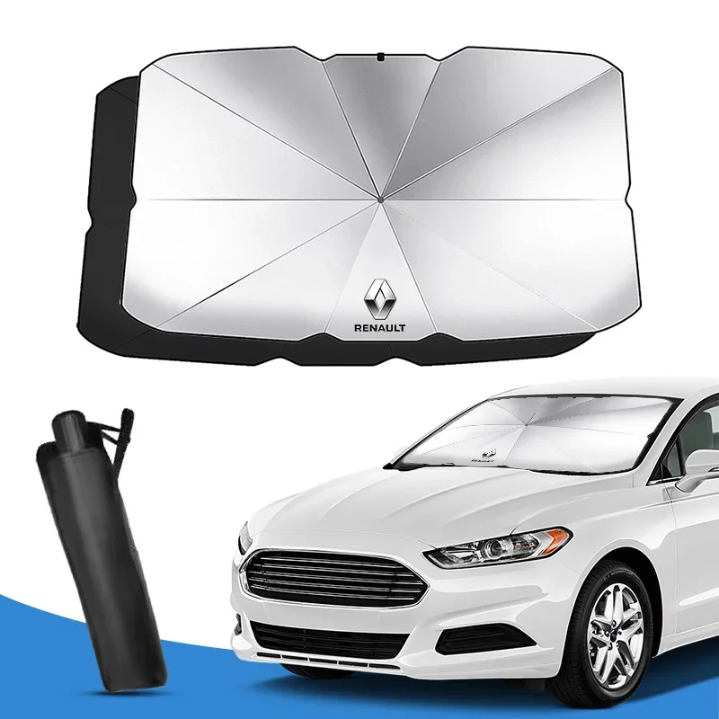 

Car Sticker Car Windshield Sun Shade Foldable Sunshade Cover For Renault Megane 2 3 4 Twingo Clio Talisman Captur Kwid Scenic GT