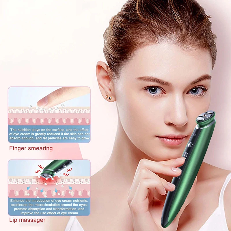 Portable Mini Massage Pen Multi functional Eye Cream Importer Electric Eye/Facial Vibration Beauty Equipment