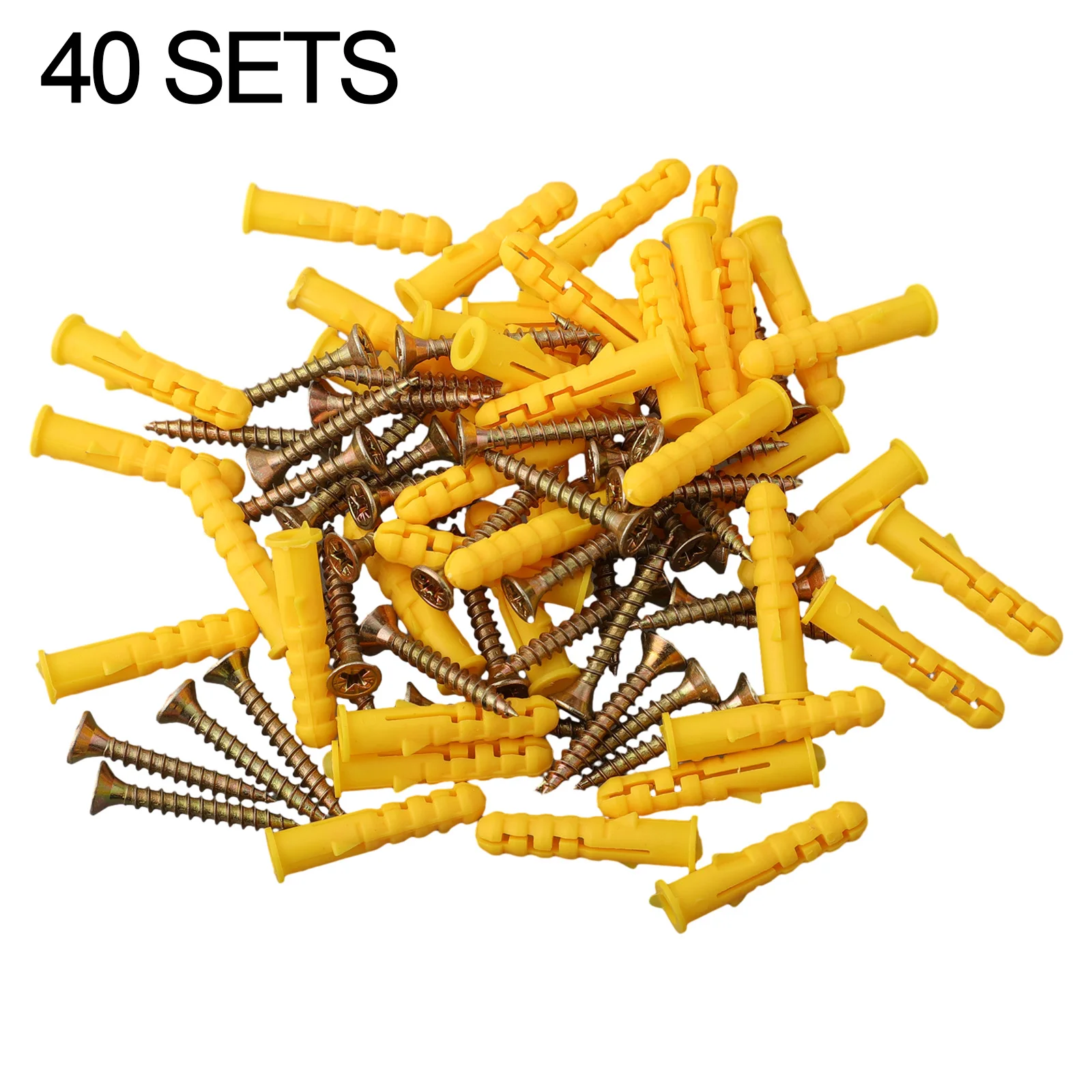 40pcs Self-Tapping Screws Kit Stainless Steel Expansion Screws M6×30 Cross Tips Wall Anchors And Screws For Drywall Accessories