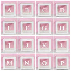 Transparent Letter Balloon Box Baby Shower Decorations Happy Birthday Wedding EID Decor 1st Birthday Party Supplies Balloon Box