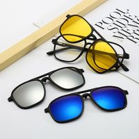 Magnet Clip on Polarized Optical Magnetic Sunglasses Clip on Sun Glasses Frame 6 in 1 Polarized Sunglasses Lightweight Polarized
