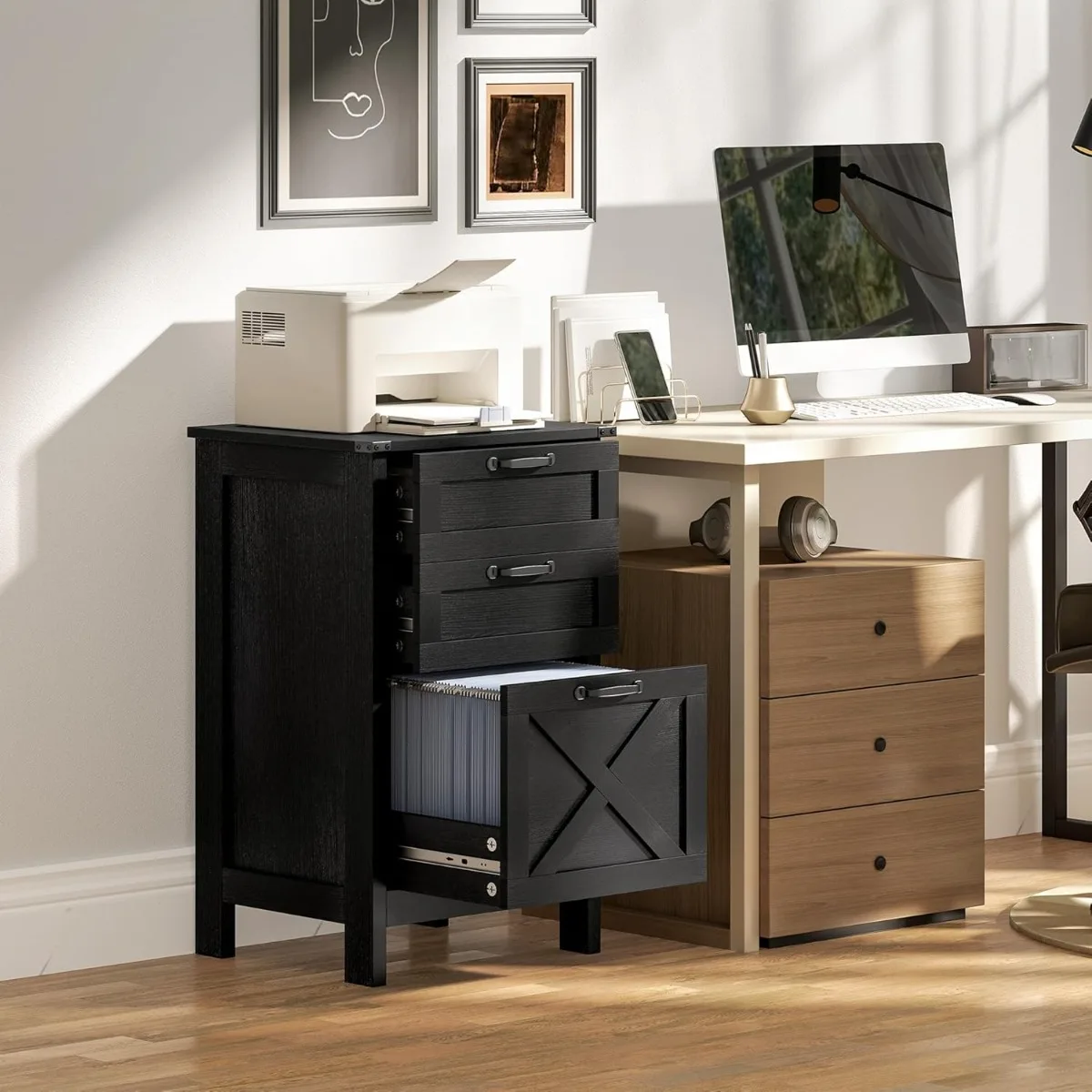 3 Drawer File Cabinet with Silent Slides