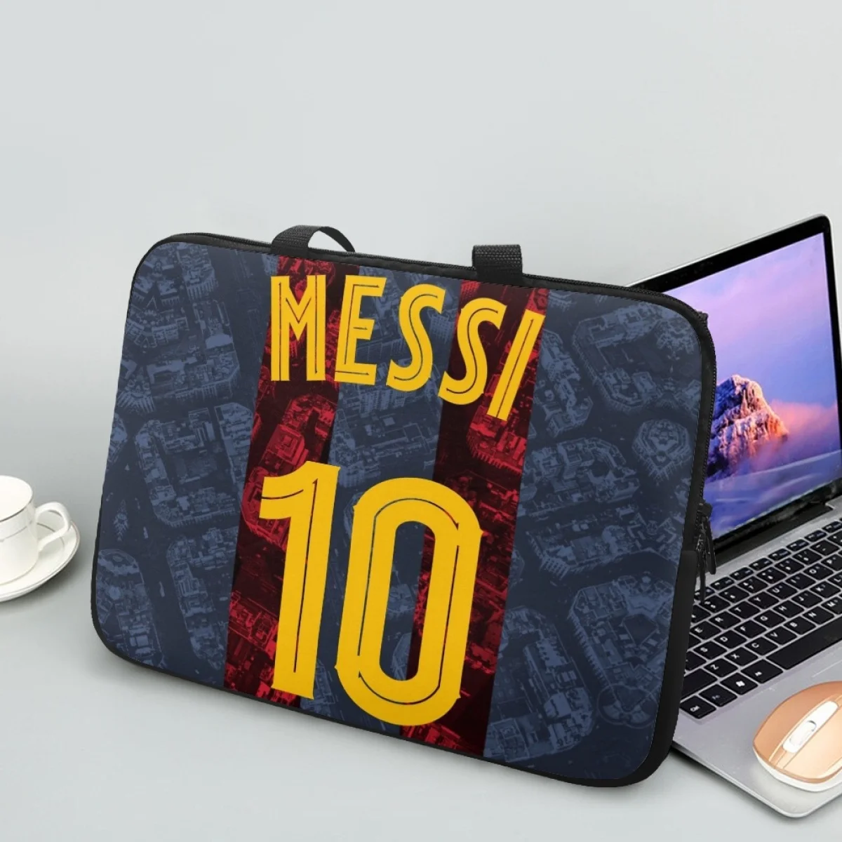 Messi Football Laptop Bags for Women Number 10 Travel Universal Portable Tablet Bag Brand Design Computer PC Carry Cover Pouch