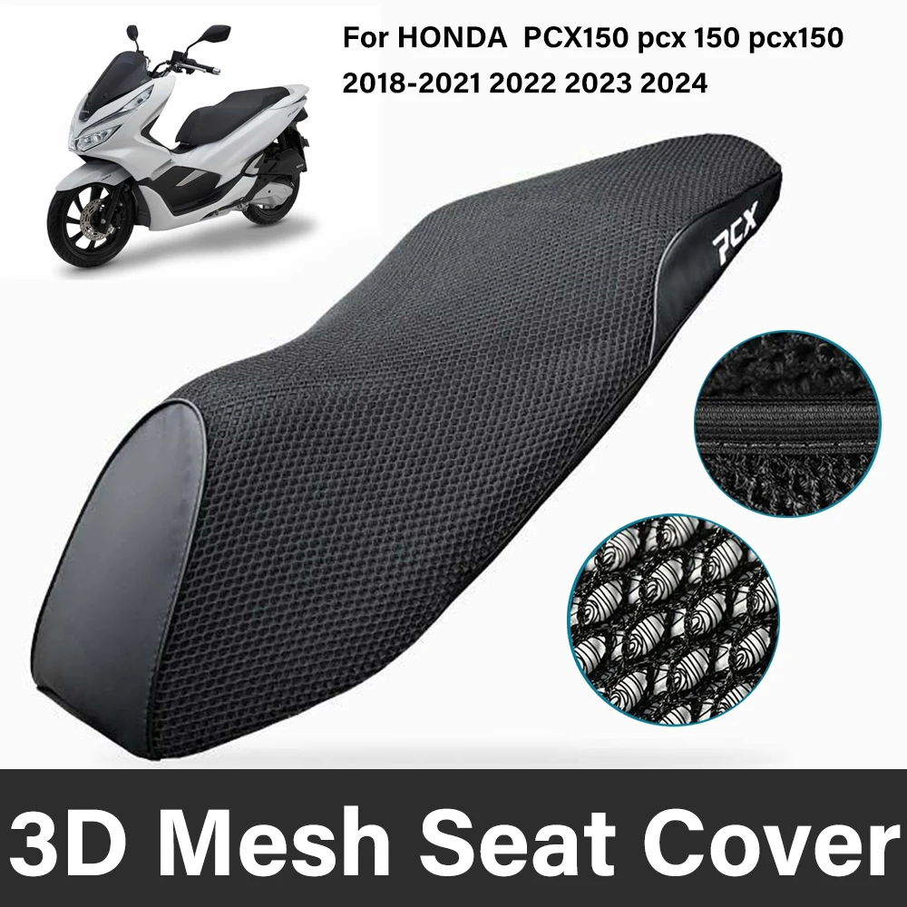 For HONDA PCX150 pcx 150 pcx150 2018-2021 2022 2023 Motorcycle 3D Mesh Sun-proof Breathable Seat Cushion Cover Heat Cover Pad