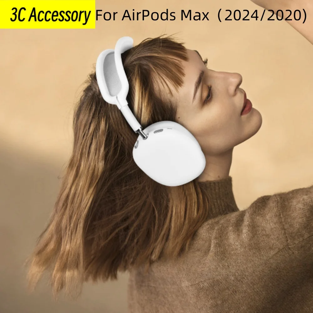 For Apple Max shells Silicone earphone 3pcs case Anti impact and anti scratch For AirPods Max Earphone cases 2024/2020 universal