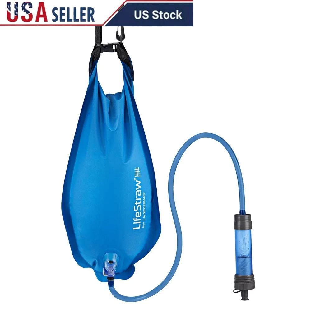 

Сверхлегкая компактная гравитационная система фильтров для воды с плечевым ремнем, герметичный шланговый разъем, идеальный поход, кемпинг, выживание 500