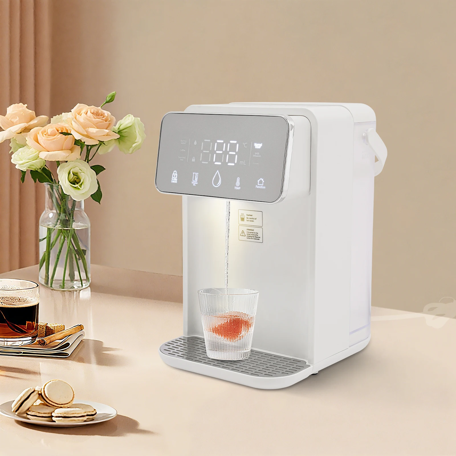 Distributore istantaneo di acqua calda da 3,5 litri con pannello digitale - 2KW 25-99 ° C Pompa acqua da tavolo ad ebollizione rapida regolabile 3S per ufficio domestico