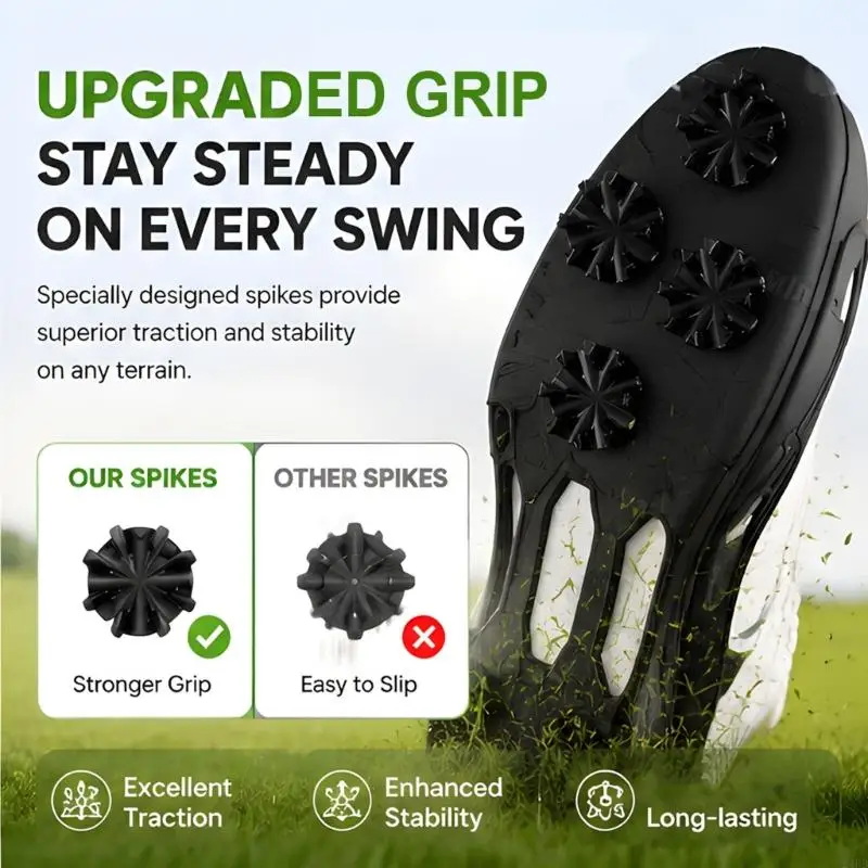 

2 Units Soft TEP Polymer Golf Cleats Size S With 6 Reinforced Points For Improved Balance And Stability 24BD