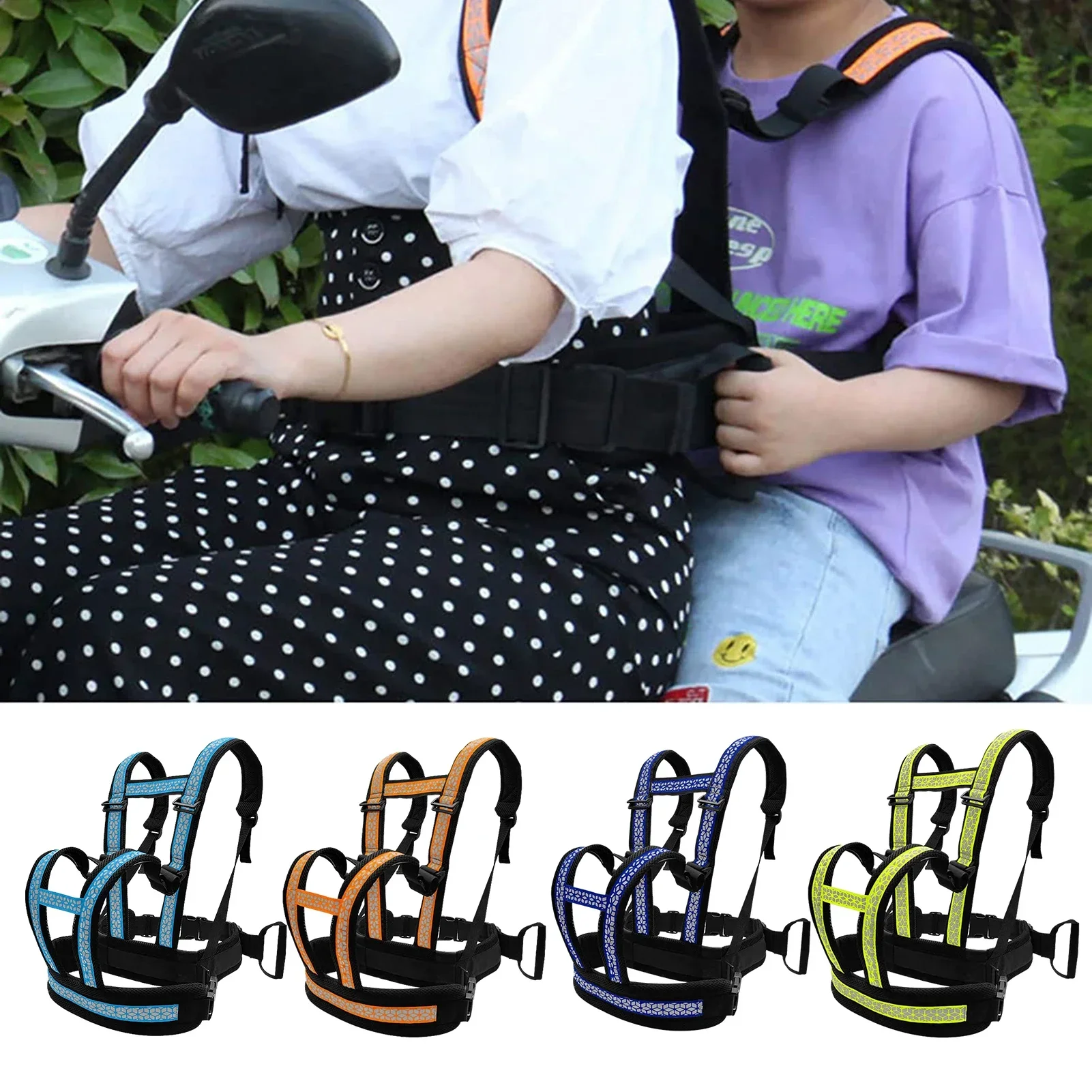 

Children's Motorcycle Seat Belt Adjustable Non-slip Protection Motorcycle Strap Rear Seat Passenger Grip Grab Handle