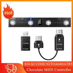 M-VAVE Chocolate Programmable Wireless MIDI System APP Control Guitar Pedal  For BIAS FX 2/Expression Pedal/Zoom MS-50G/G1xon