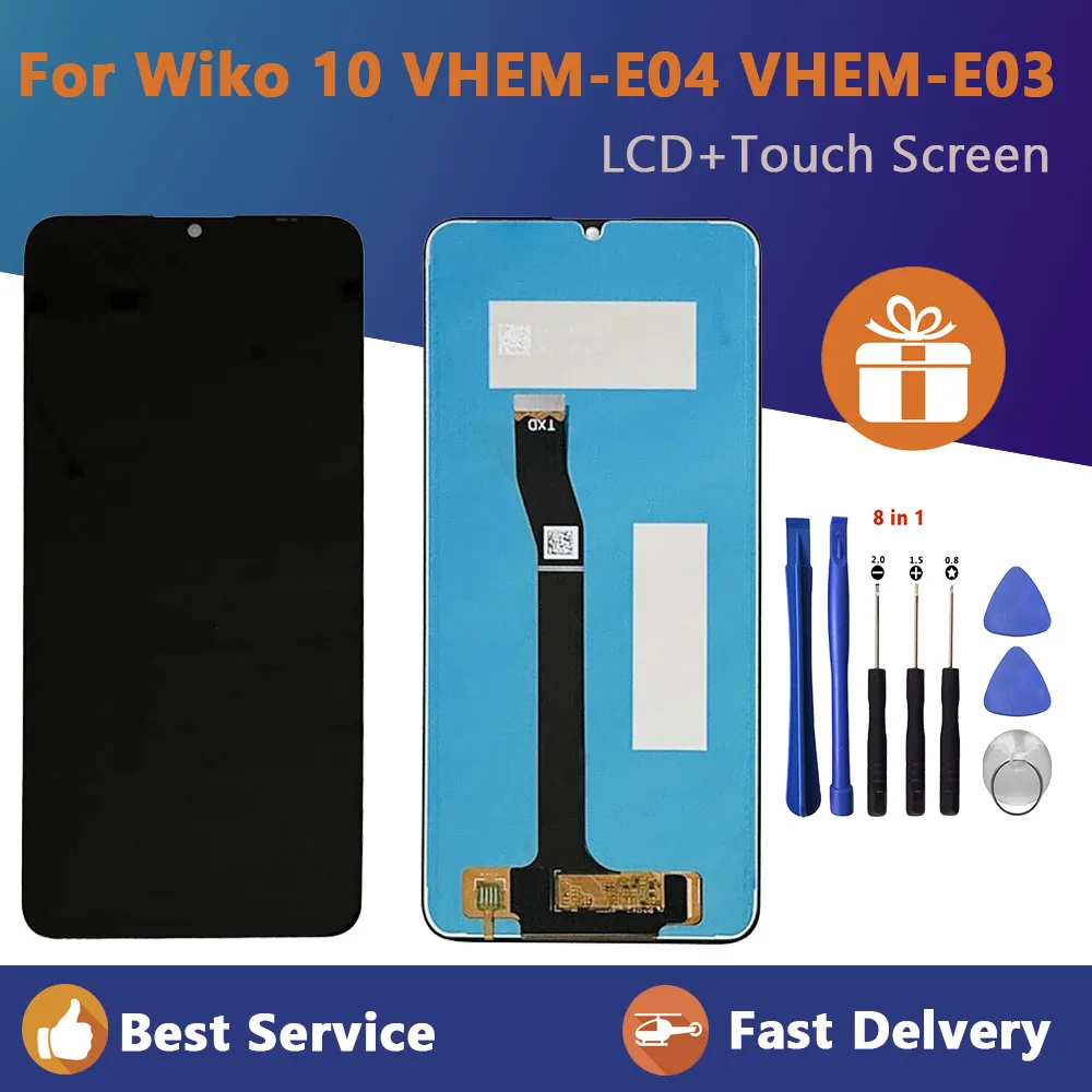 

Original 6.75" Black For Wiko 10 VHEM-E04 VHEM-E03 LCD Display With Touch Screen Digitizer Sensor Panel Assembly Repair Parts