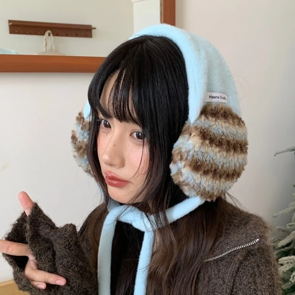 Mode Verdikte Lace-up Oorbeschermers Winddicht Warm Houden Gehoorbescherming Hoofdband Koudbestendig Oor Cover Dames