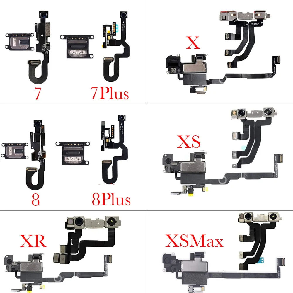 

Pop Ear Speaker + Front Camera Flex Cable For IPhone 7 7Plus 8 8 Plus X XR XS MAX Replacement