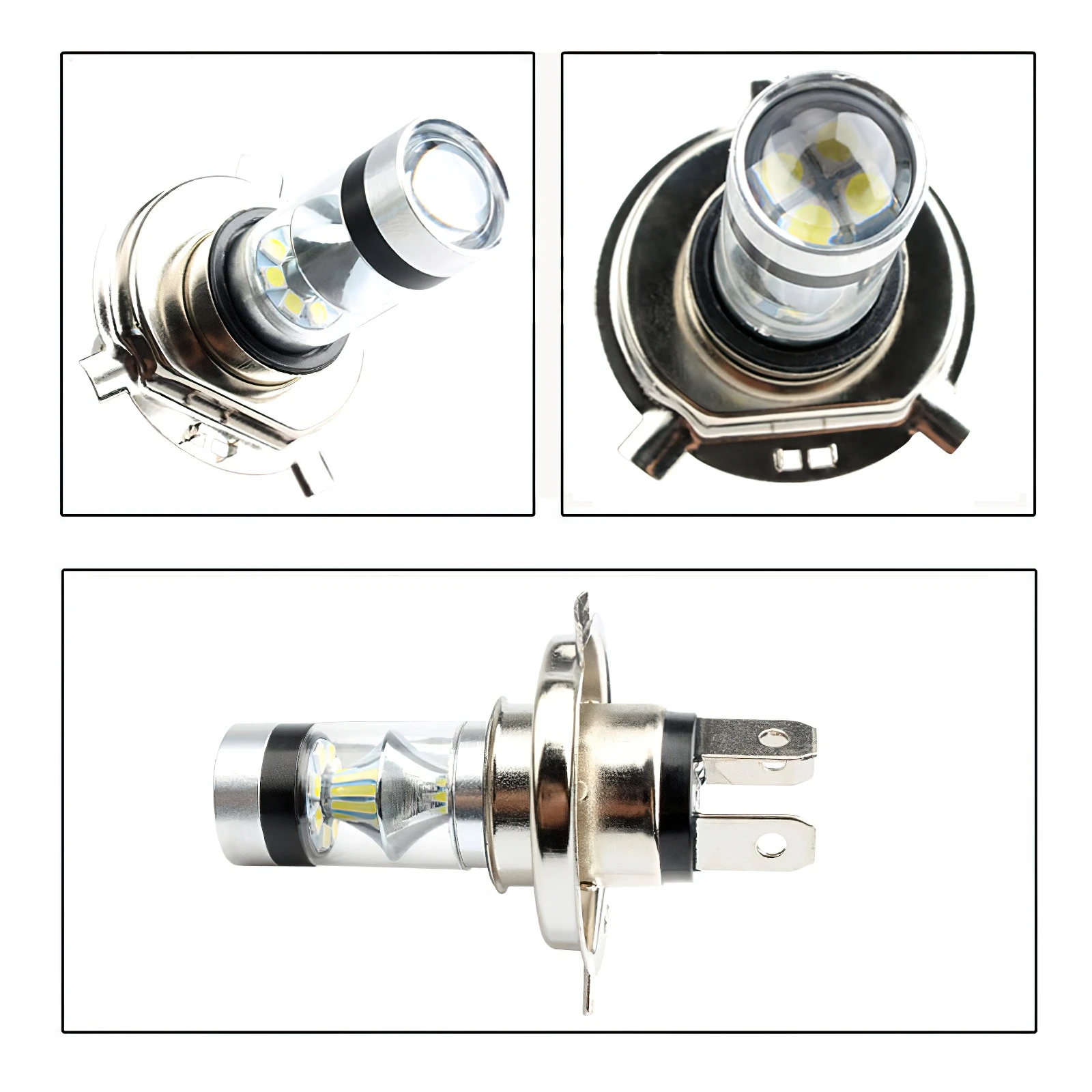 2Pcs H4 H7 Car LED Headlight Fog DRL Bulbs Super Bright White Led Car Driving Fog Light Lamp Auto Fog Lamps Auto Accessories