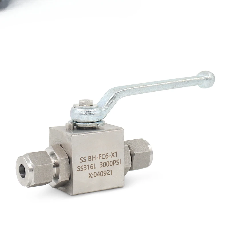 Stainless Steel High-pressure Card Sleeve Ball Valve Double Card Sleeve Straight Through Ball Valve