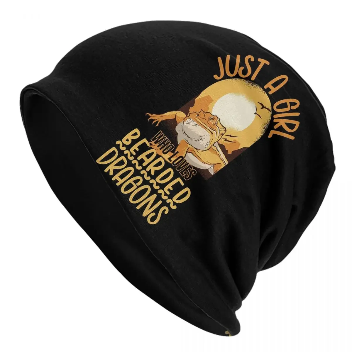 Sólo una chica que ama dragones barbudos gorro de punto cálido gorro de Hip Hop Otoño Invierno gorros al aire libre sombreros para hombres mujeres adultos
