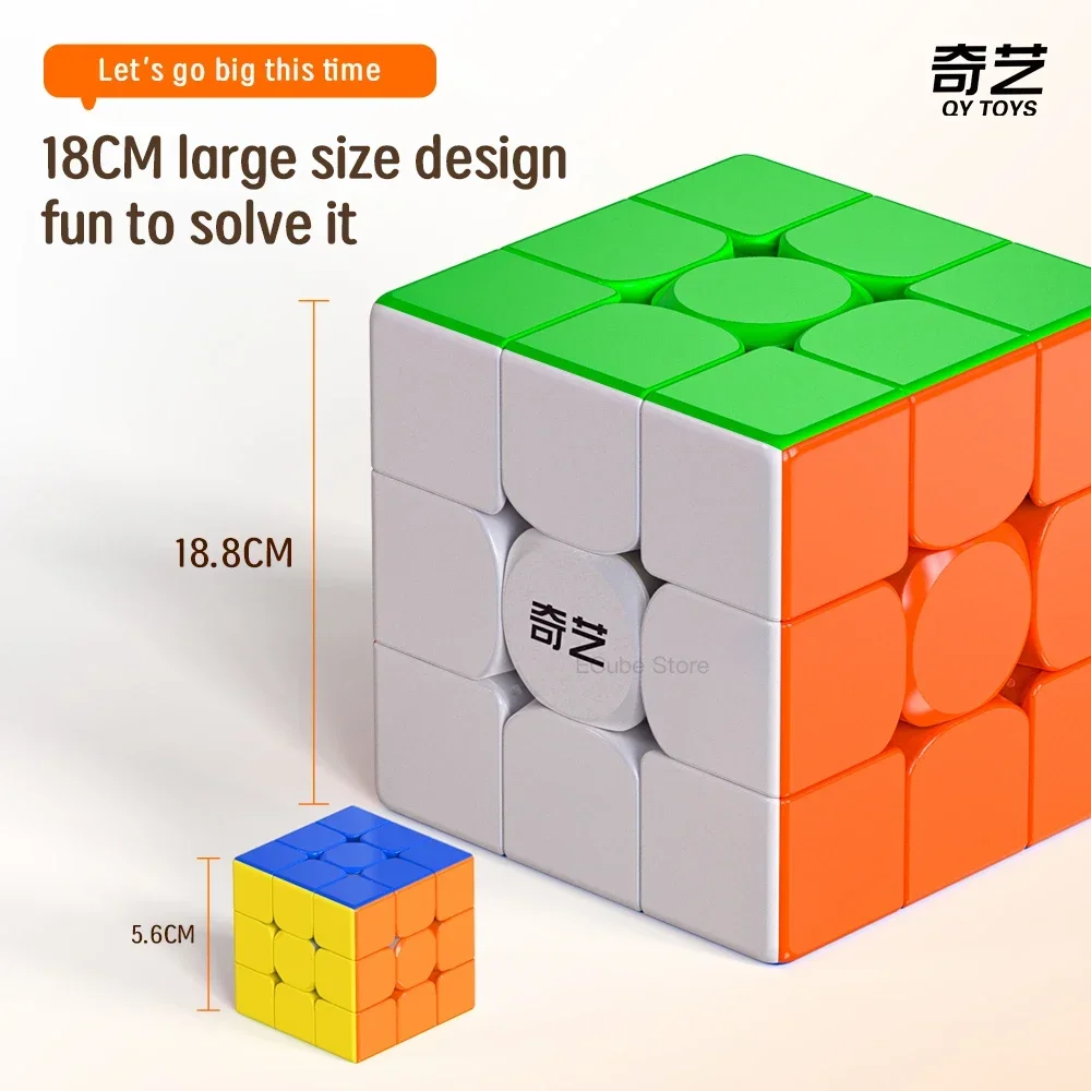 [Picube] QiYi Warrior Plus 18cm Super Big 3x3x3 Cube Magic Puzzle 3x3 Cubo Magico Professional Educational Toy for Gift