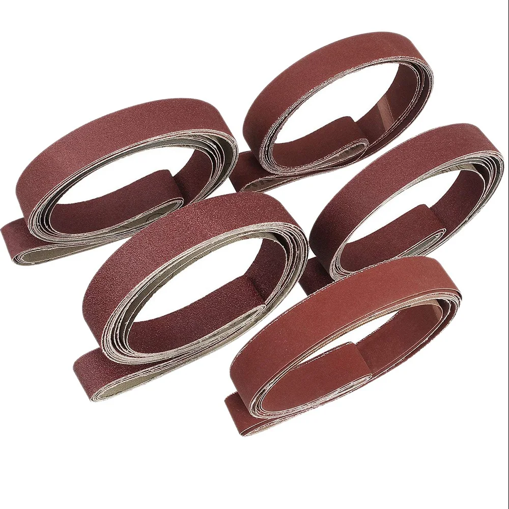 

25 Pack 1 x 42 Inch Sanding Belts Aluminum Oxide Sander Belt (5 Each of 80 120 150 240 400 Grits) for Belt Sander