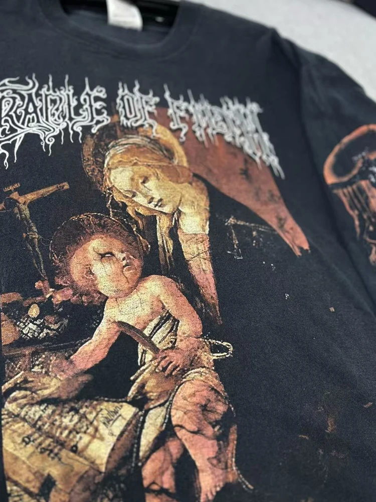 موضة ريترو باند عادية فضفاضة بأكمام طويلة الرجال الشارع الأمريكي الهيب هوب Harajuku Y2K موضة المتضخم الجولة الرقبة المرأة