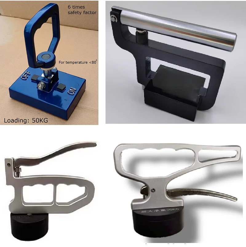 30-60KG ポータブル素材抽出器 鋼板取扱金型 強力磁石永久磁石吸盤 鉄石吊り上げ