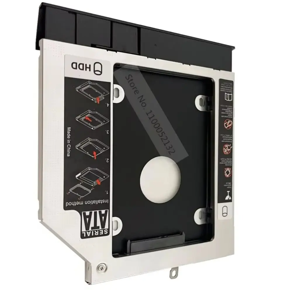 

9.5mm with Panel Bezel Hook 2nd 2.5 SSD HDD Hard Drive Optical Bay Caddy Frame Bracket for Lenovo YangTian V310-15IKB V310-15ISK