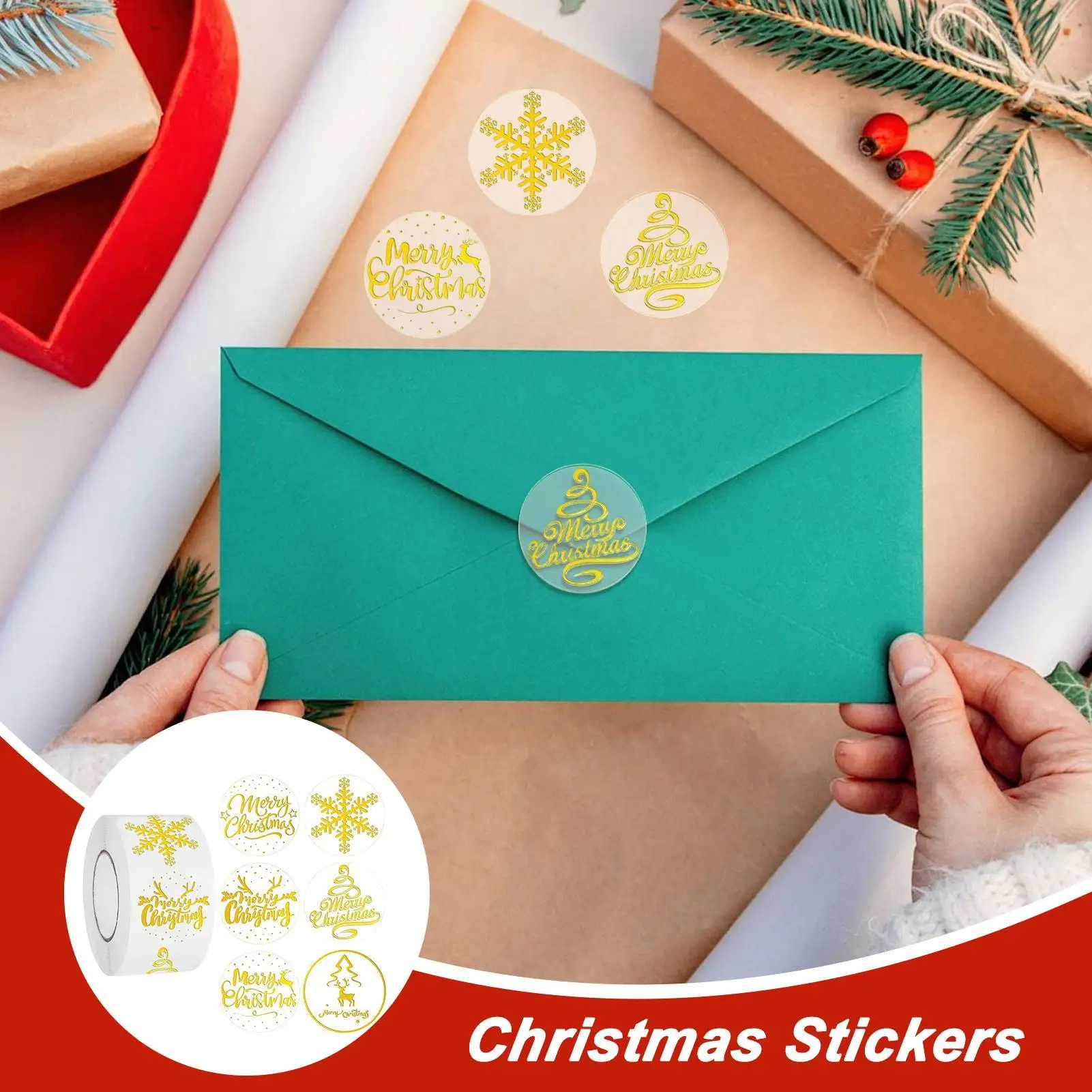 500 Pieces Snowflake Christmas Stickers Winter Festival Decals for Classroom Crafts Scrapbooking Journaling Party Activities