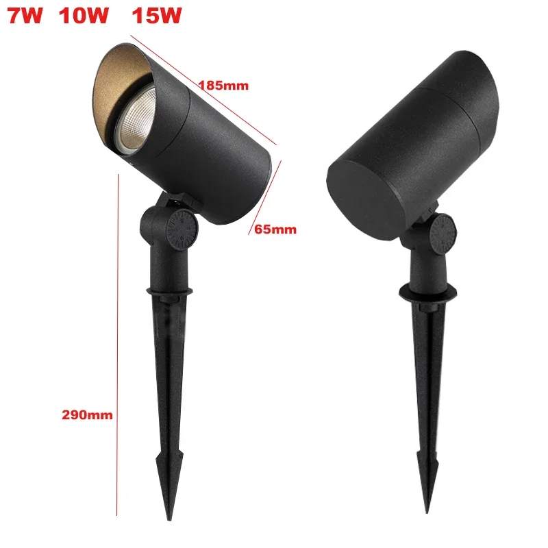 DC24v DC12v 220v15W COB LED مصابيح حديقة في الهواء الطلق سبايك مصباح حديقة إضاءة مقاومة للماء مصباح ليد حديقة مسار الأضواء مصباح #2