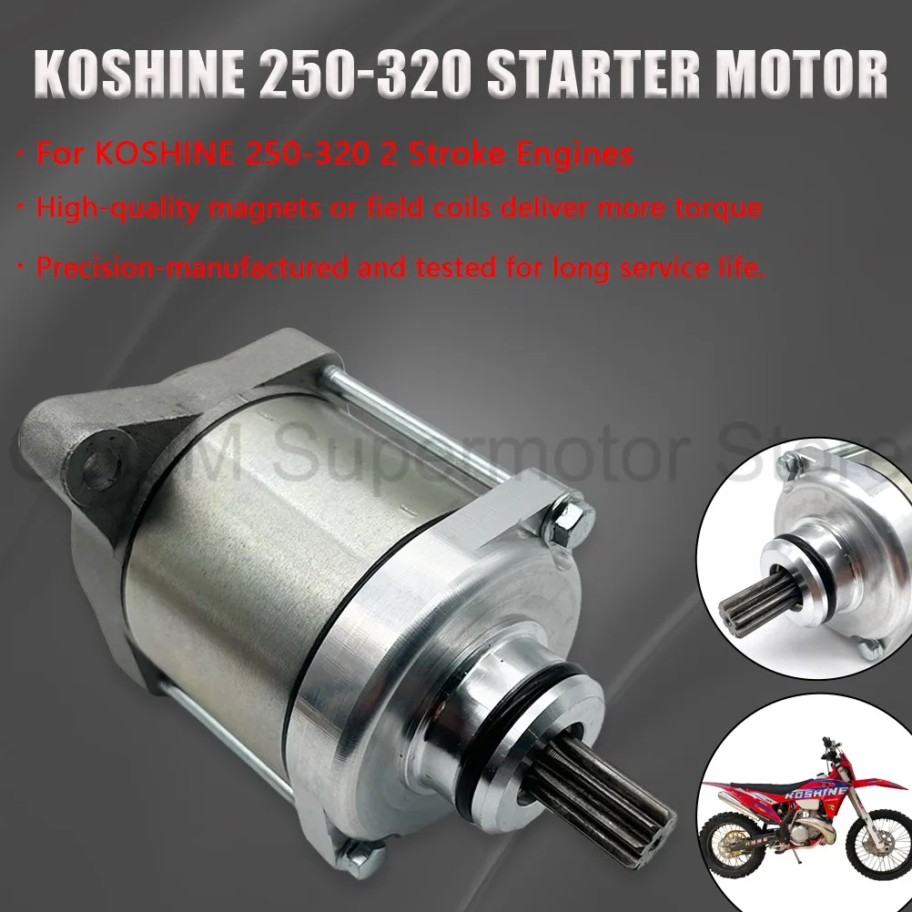 Motor de Arranque para Motocicleta KOSHINE 250 300 320, Motor Eléctrico de Arranque de 2 Tiempos Refrigerado por Agua, Accesorios para Motocicleta de Cross