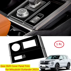 Glossy Black Car Gear Shift Knob Cover Panel Trim For Mitsubishi Outlander 2023+