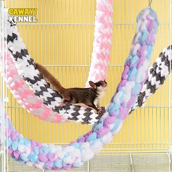 60cm Parrot Climbing Rope Hamster Swing Toy Guinea Pig Hanging Braided Bird Chew Rope Sugar Glider Cockatiel Pet Stand Training