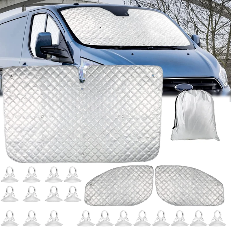 

Car Sunshades Internal Thermal Windshield Cover Blind Lifting Window Sunshade Sun Visor For Ford Transit Custom MK8 2012-2022
