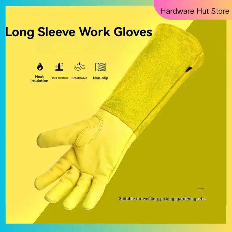 

Перчатки для обрезки роз для мужчин и женщин, длинные защищенные от шипов садовые перчатки из дышащей кожи, лучший подарок для сада S-Y31A