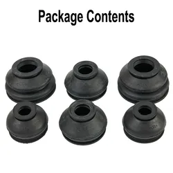 6pcs Multipack Car Suspension Steering Ball Joint Rubber Dust Boot Cover Track Tie Turn Rods Ends Set Parts Accessories