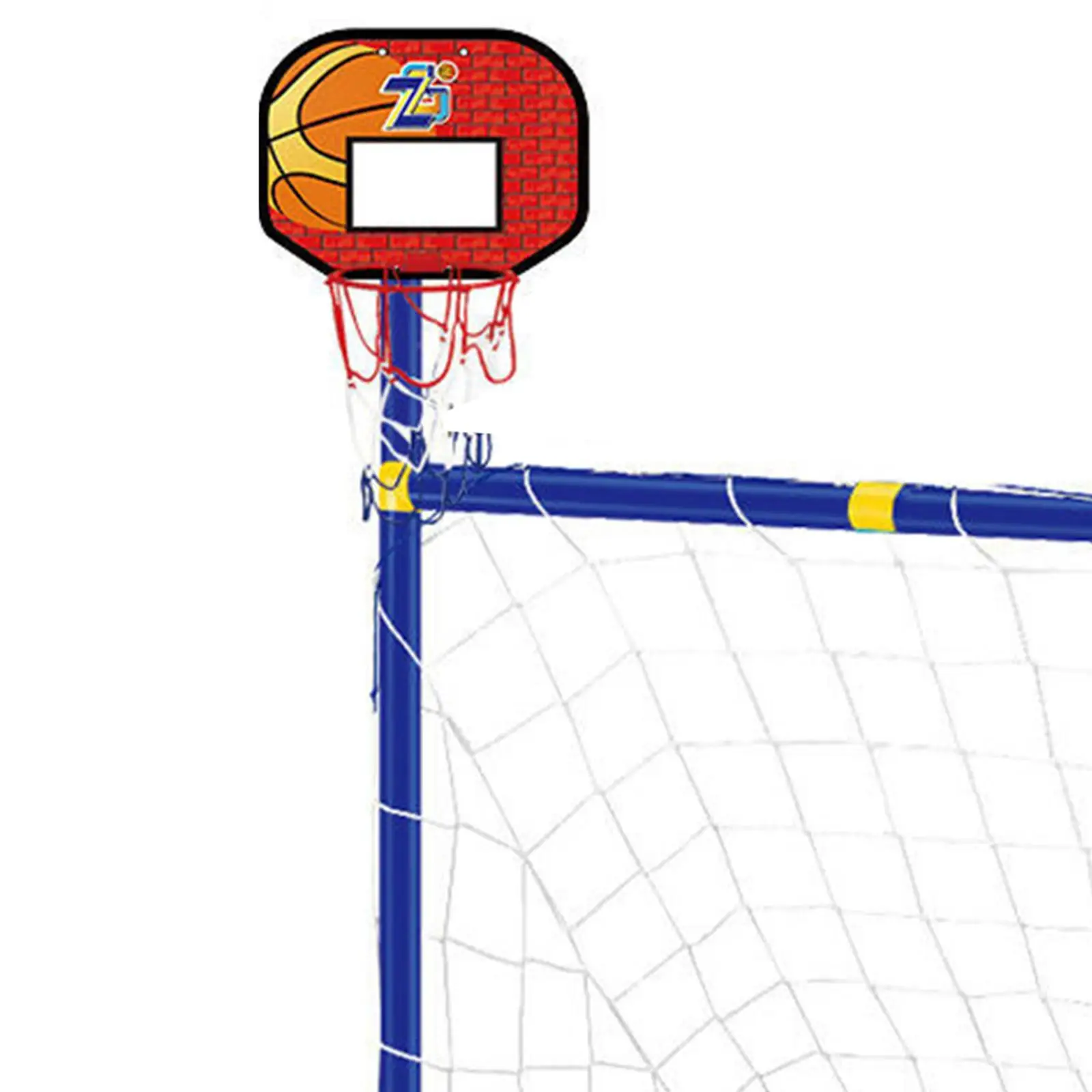 Foldable Basketball Hoop with Soccer Goal Net Set for Children Sports Center