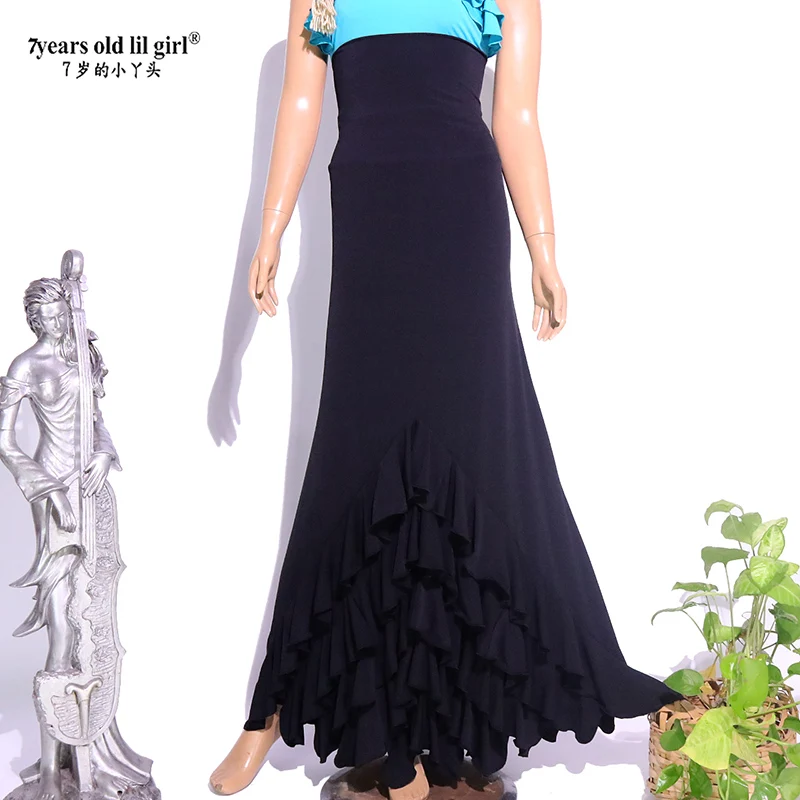 Girls Fiamenco Skirt Women Dallroom Waltz Dance Costumes Foxtrot Wear ESS51